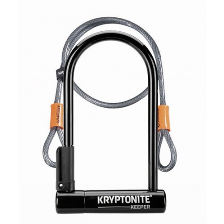 Kryptonite Keeper 12 STD with 4' Flex Standard Bike D Lock with bracket 